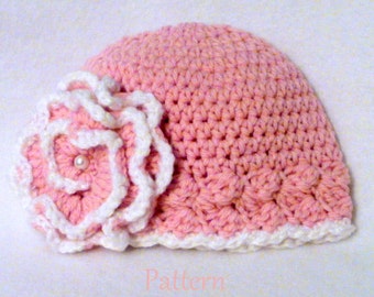 Crochet PATTERN Baby Sweater & Hat Patterns The Laura Baby