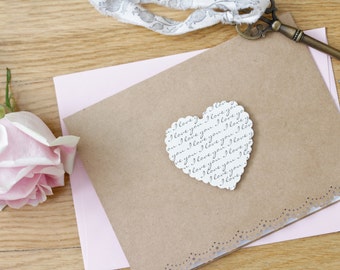 Handmade Anniversary Card-First Anniversary Card-Paper Anniversary-Wife Wedding Card-Groom Wedding Card-Anniversary Gift-I love You Card