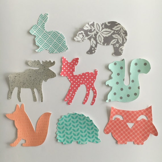 Iron-On Appliques Woodland Animals Theme for Baby Shower