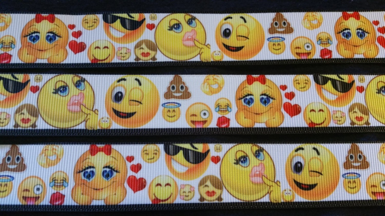 Emoji ribbon. Smile face ribbon. Emoji face ribbon. Happy face