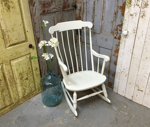 white rocker nursing rocking chair shabby chic by vintagehipdecor white rocker nursing rocking chair shabby chic by vintagehipdecor