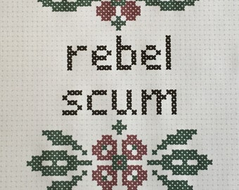 PDF Pattern, Cross Stitch Pattern, Star Wars Cross Stitch, Star Wars Rebel Scum, Modern Cross Stitch, DIY Cross Stitch, Star Wars Pattern