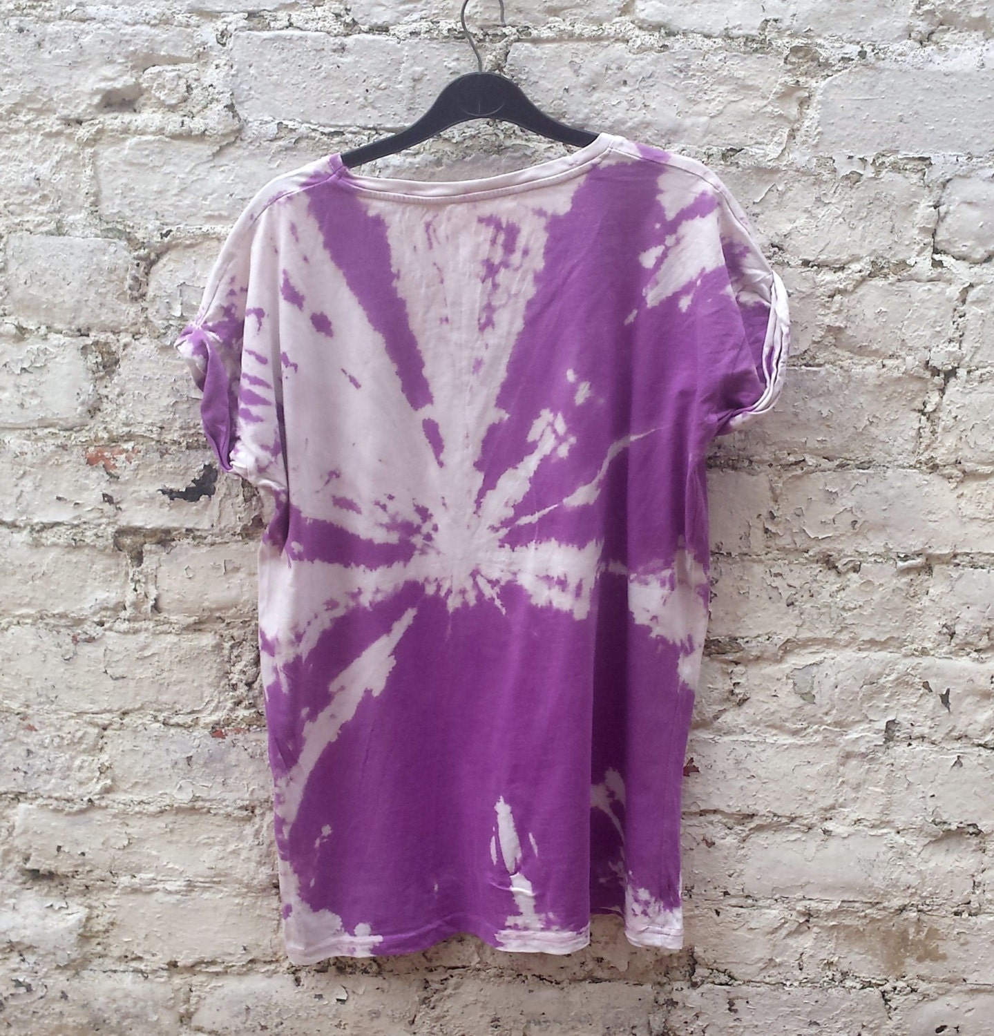 purple tie dye t shirt dress