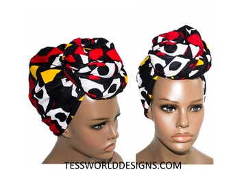 Hitarget, African head wrap , Regular size , African wrap scarf, African headwrap , Head wraps for women , African Head scarf , HT62
