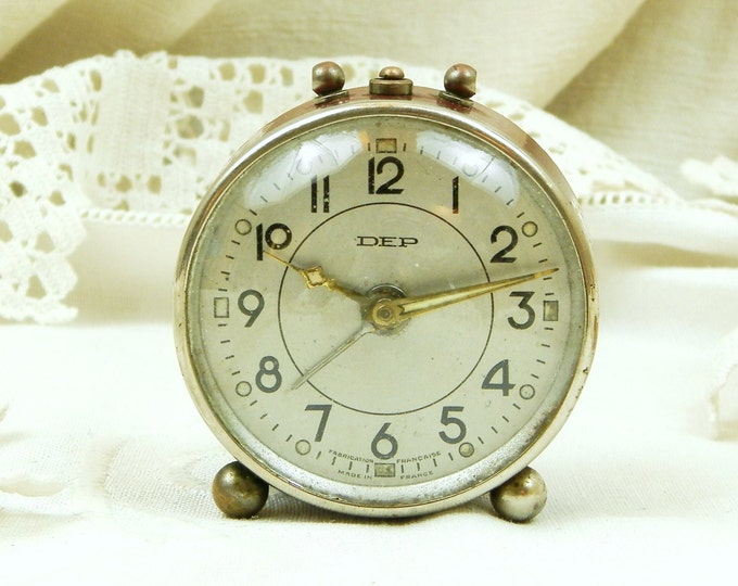 Small Working Vintage Mid Century French DEP Mechanical Alarm Clock / European / Wind-up Clock / Retro Vintage Home Interior / Design / Prop Small Working Vintage Mid Century French DEP Mechanical Alarm Clock / European / Wind-up Clock / Retro Vintage Home Interior / Design / Prop