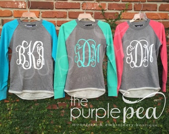 Monogrammed Sweatshirt Hi-lo Crew *