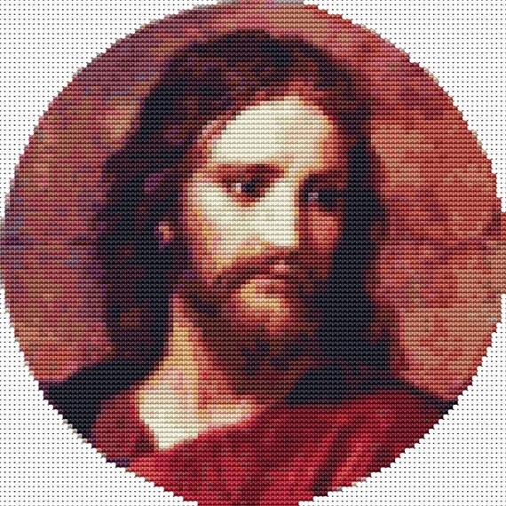 Jesus Cross Stitch Kit CIRCULAR Cross Stitch Embroidery Kit