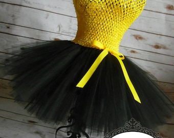 Black and yellow tutu dress | Bumblee bee Tutu dress| Black tutu dress| Newborn- Child 8/10 listing