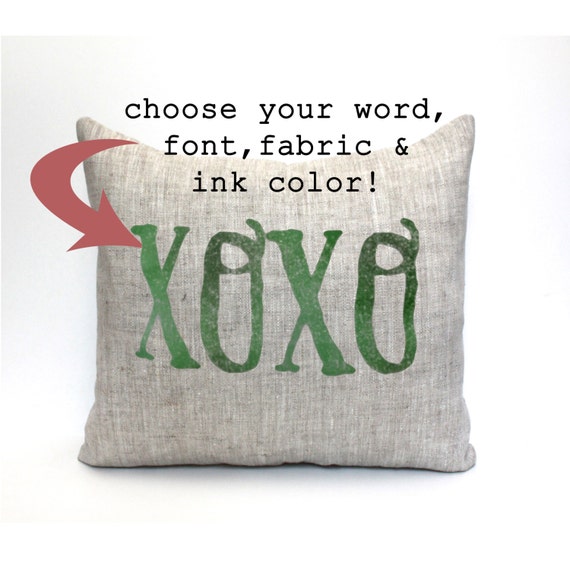 custom word pillow nursery decor kids room pillow by CoverLove