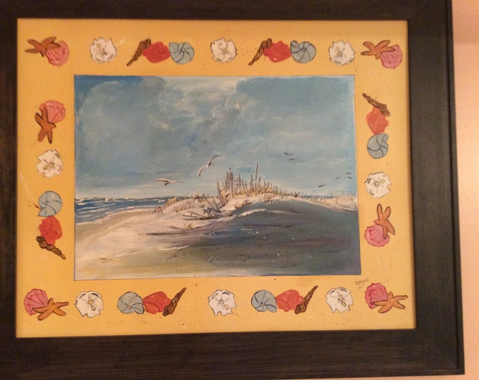 Seashells by the Seashore - Seashells surround the Seashore painting - 20 x 24 frame