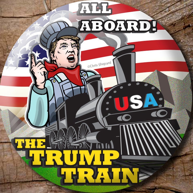 6-Pack All Aboard The TRUMP TRAIN Donald TRUMP By ShepardGraphics