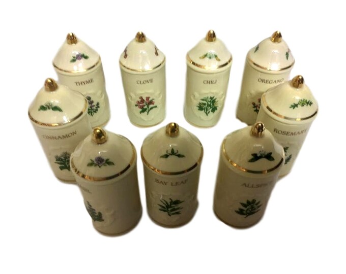 The Lenox Spice Garden Collection, Individual Jar Labeled Bay Leaf