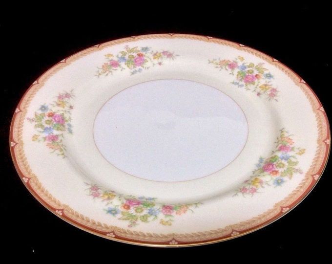 Vintage Noritake China Porcelain Dinner Plate 9 3/4 Inch With Floral Sprays