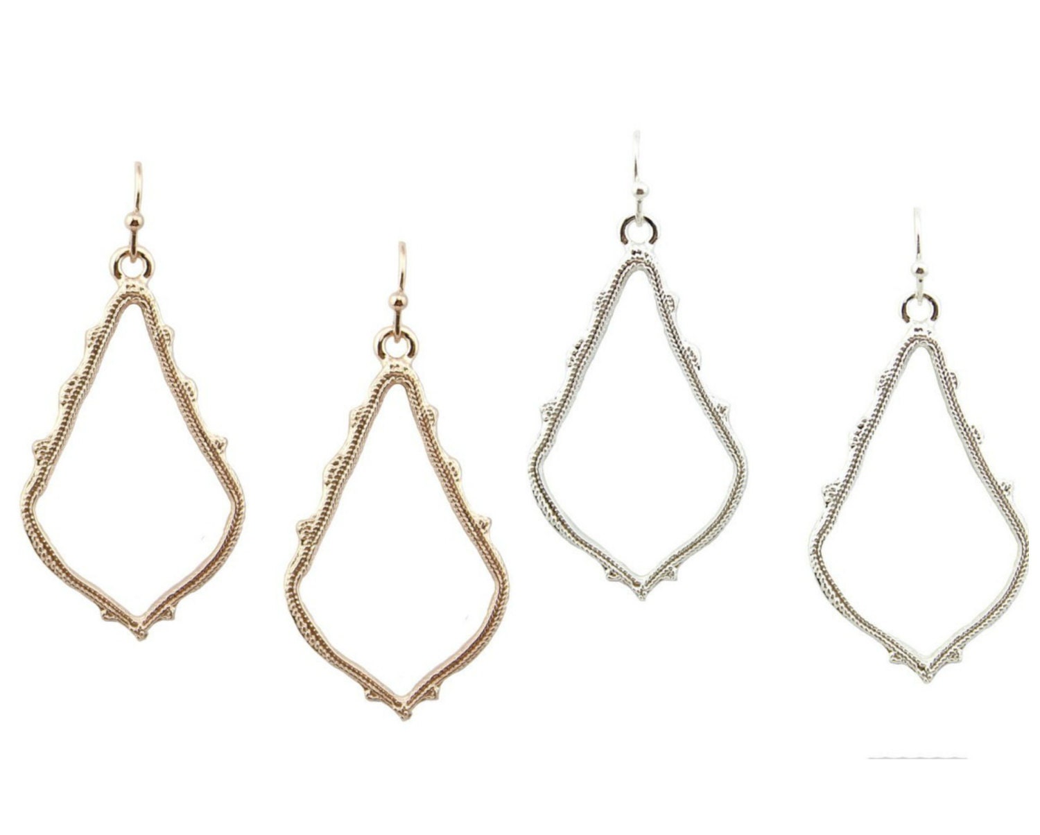 Kendra Scott Inspired Dangle Earrings Gold SIlver by MidnightGirls