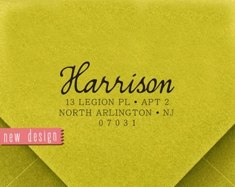 CUSTOM address STAMP from USA with proof, Pre Inked Stamp, Wedding Stamp, rsvp stamp, Return Address Stamp, Clover Address Stamp RB5-5