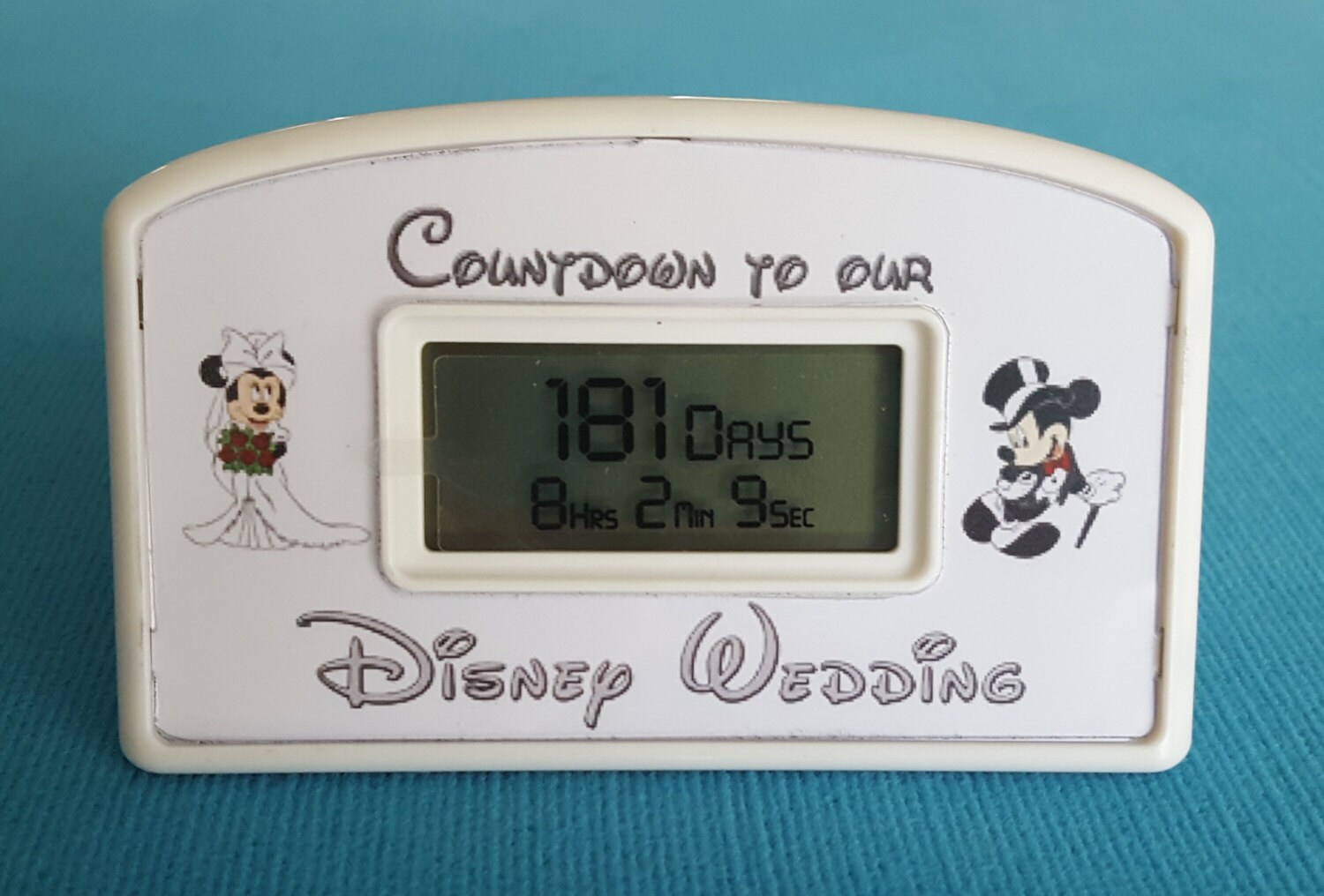 Disney Wedding Countdown Clock Bride Minnie Groom Mickey