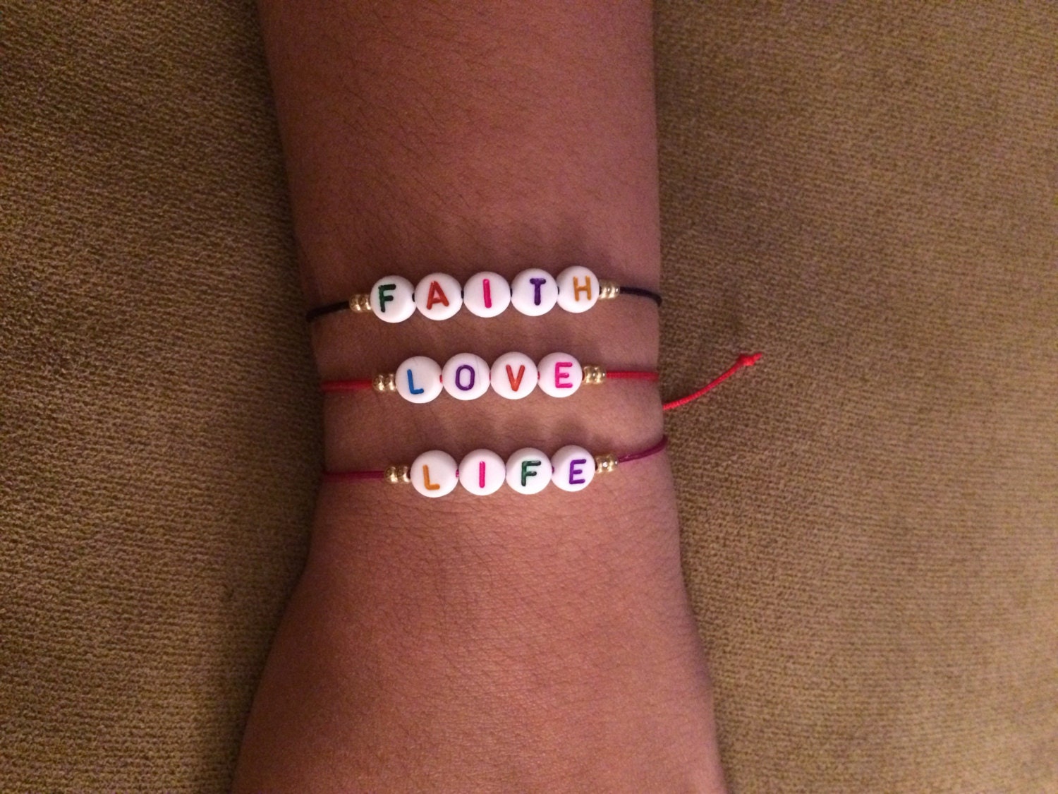 Alphabet Bead Bracelet