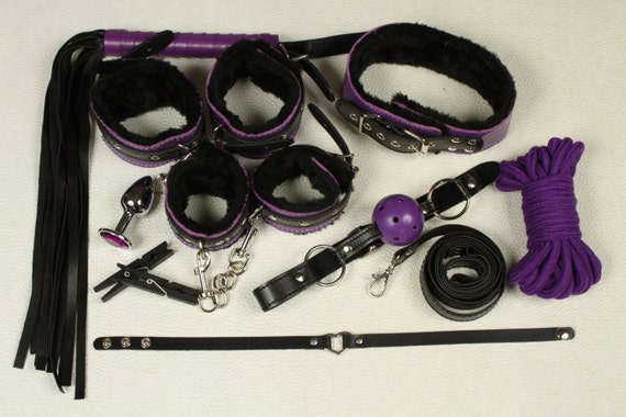 Intermediate Bondage Set Ddlg Purple Bdsm Bondage Kit By Bdsmt 