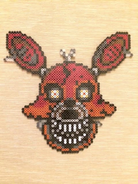 Items similar to Nightmare Foxy Perler Bead Sprite on Etsy