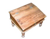 Antique Mogul Wooden Money Lender Desk (Muneem Desk)