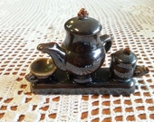 Teapot figure - Soviet Vintage Porcelain Teapot Figurine Made in USSR in 1970s.