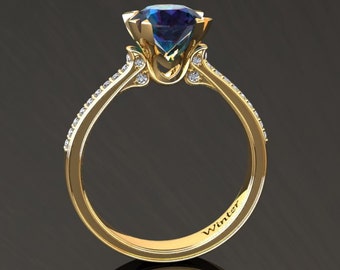 alexandrite engagement ring