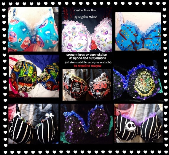 Custom Made Bras by KalazamCreations on Etsy