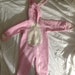 Infants Pink Easter Bunny Costume Size 12 Months ~ Girls Hooded Footiess - Easter / Halloween Costume, Dress Up, Role Play, Reenactment