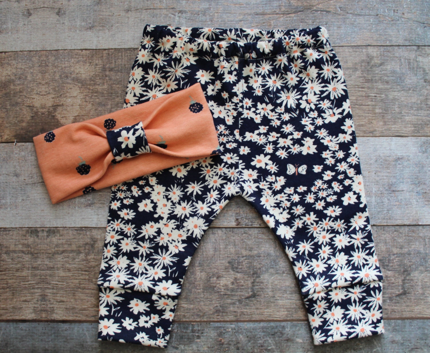 Organic Baby Girl Clothes Baby girl leggings Headband pant