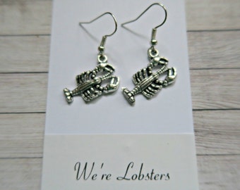 Lobster Earrings| Gift for her, gift for him, Christmas, Stocking Filler, gift idea, Best Friends, Love, Romantic
