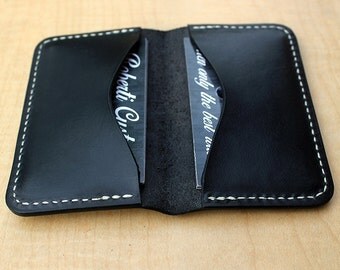 Leather business card holder, leather business card case, personalized business card holder, business card wallet, credit card case