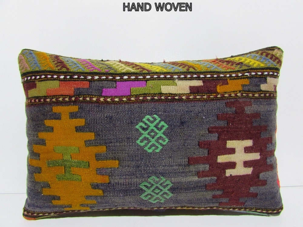 bohemian pillow cover 16X24 outdoor cushion handmade pillow