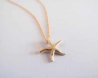 Gold Starfish Necklace - Everyday Jewelry