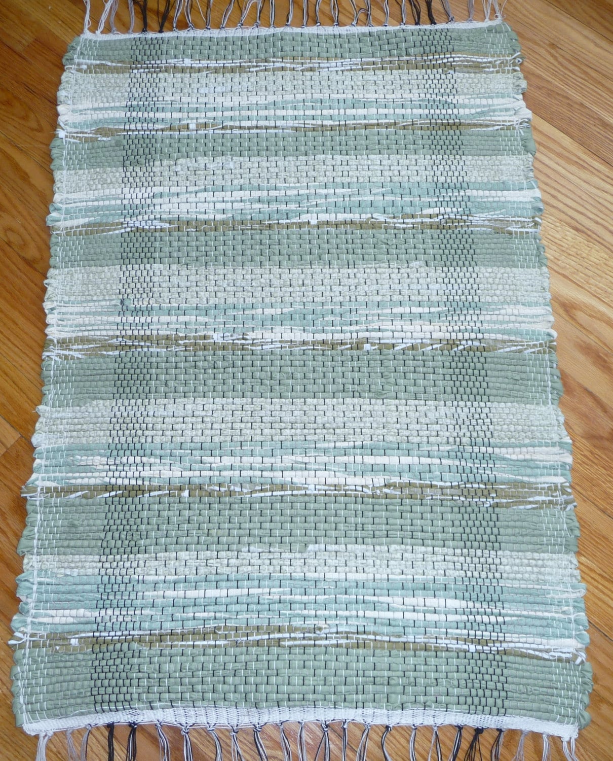 Loom Woven Rag Rug 26 x 43 Rectangular by GenerationsRugs on Etsy