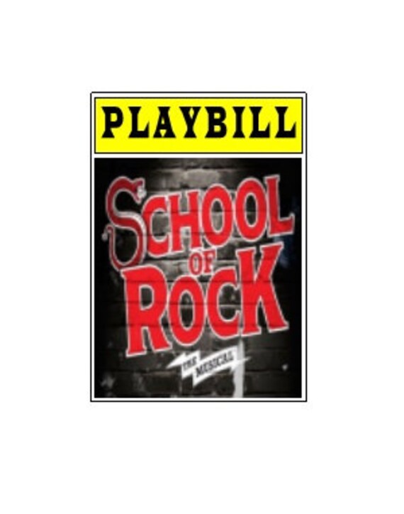 Theater / Show Charm Playbill School of Rock