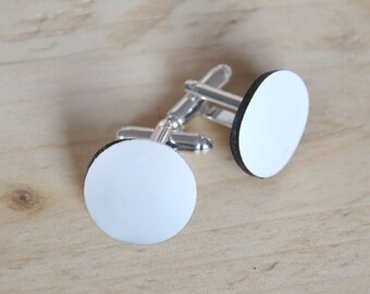 Wedding cufflinks, wedding accessory, mens jewellery, Leather anniversary for him, Father of the bride gift, Leather gift for husband
