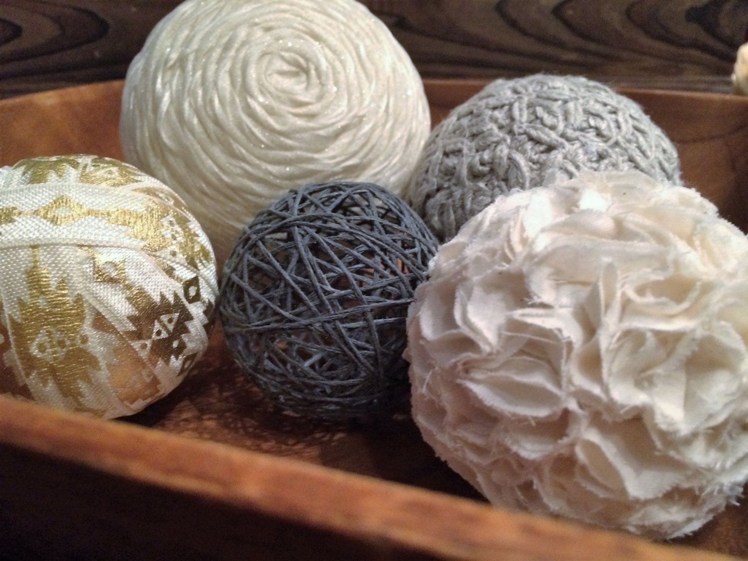 Serenity LARGE Decorative Balls Deco Balls Centerpiece