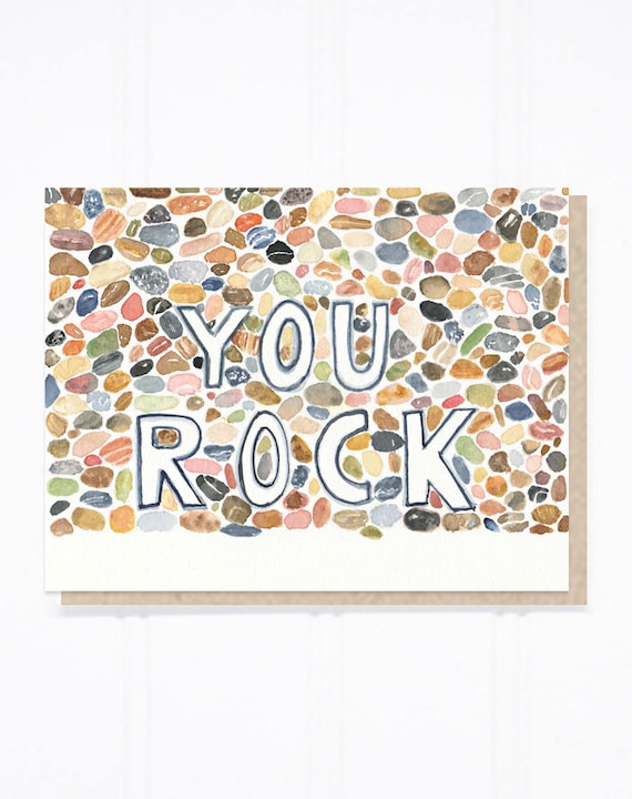 Congratulations & Thanks Card: You Rock Thank you congrats