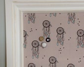Babillard aimanté fait main recouvert de tissu capteurs de rêve organisation chambre mémo photos décor mural tableau d'affichage à aimants