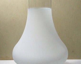 Vintage 8 1/2" Frosted Glass Bell Shaped Hurricane Lamp Chimney