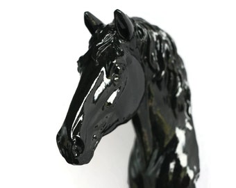 Black Horse Wall Hooks - Modern Wall Hook - Wall Necklace Holder - Animal Wall Hooks - Southwestern Wall Decor - Resin Wall Hooks - Key Hook