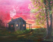 CabinSunset Instant Digital Download Print - Original Artwork CabinSunset Instant Digital Download Print - Original Artwork