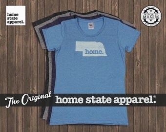 Nebraska Home. T-shirt- Womens Cut