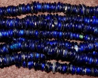 African trade beads cobalt blue glass antique