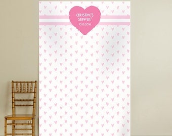 Heart Baby Shower Photo Booth Backdrop (ENWF)