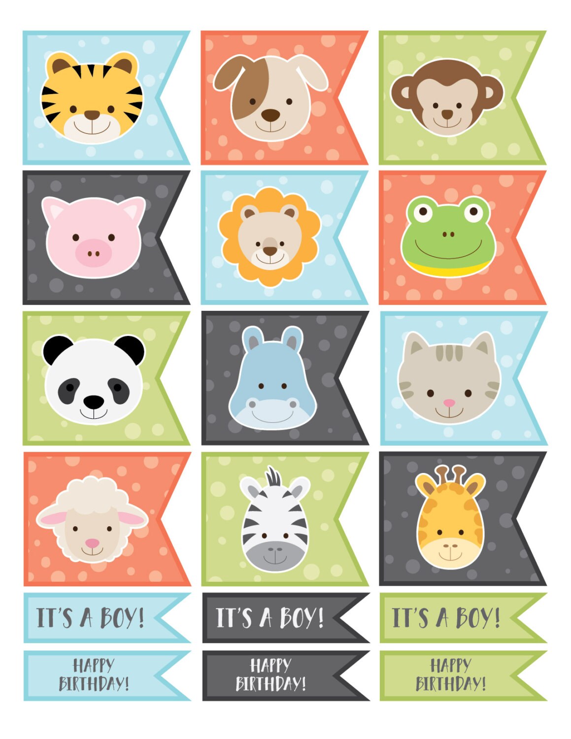Animal Party PRINTABLE Zoo Party Zoo Cake by HidingPlaceBoutique