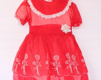 Red Organza Dress