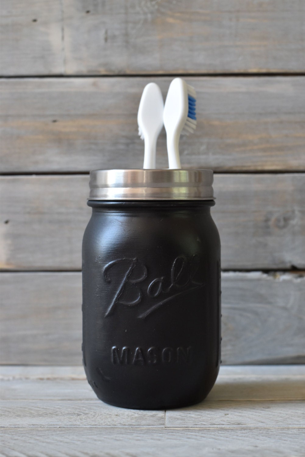 Black Mason Jar Bathroom Set Mason Jar Bathroom Set Black