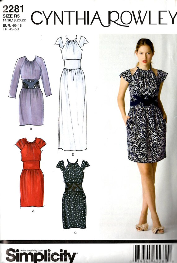 Simplicity 2281 Cynthia Rowley Sewing Pattern Size 14 to 22