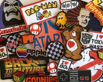 SALE 80's Grab Bag, 5 Random Patches-Embroidered Iron-on Patches